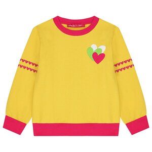 Agatha Ruiz De La Prada Girls Yellow Heart Logo Sweatshirt